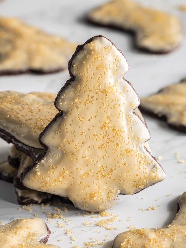 Mocha shortbread cookies