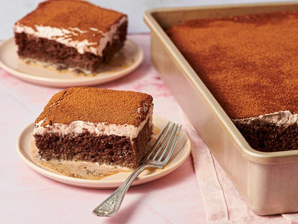 Mocha tres leches cake