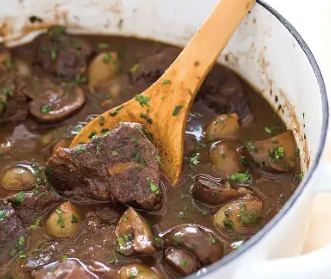 Modern beef Burgundy