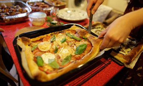 Moi's goat cheese, tomato and basil tart