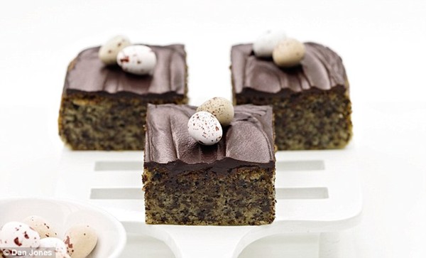 Moist chocolate & rum squares