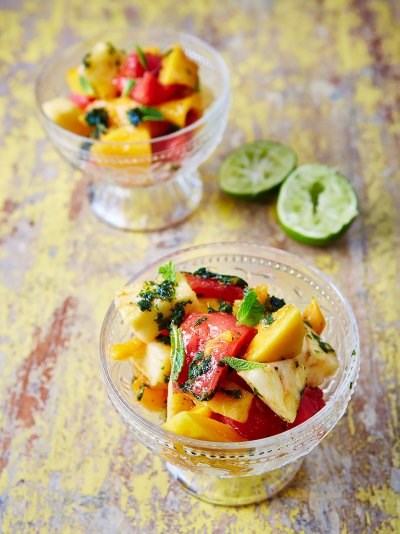Mojito fruit salad