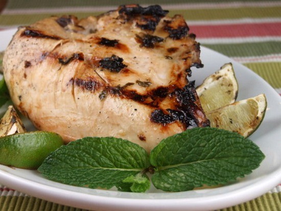 Mojito-marinated chicken breasts