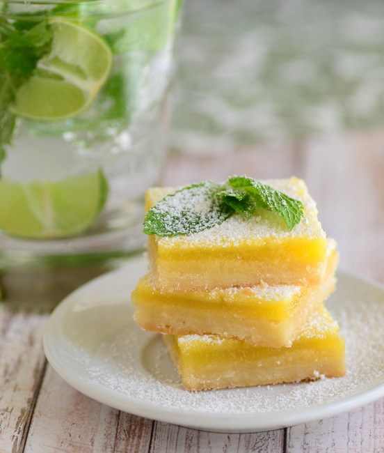 Mojito shortbread bars