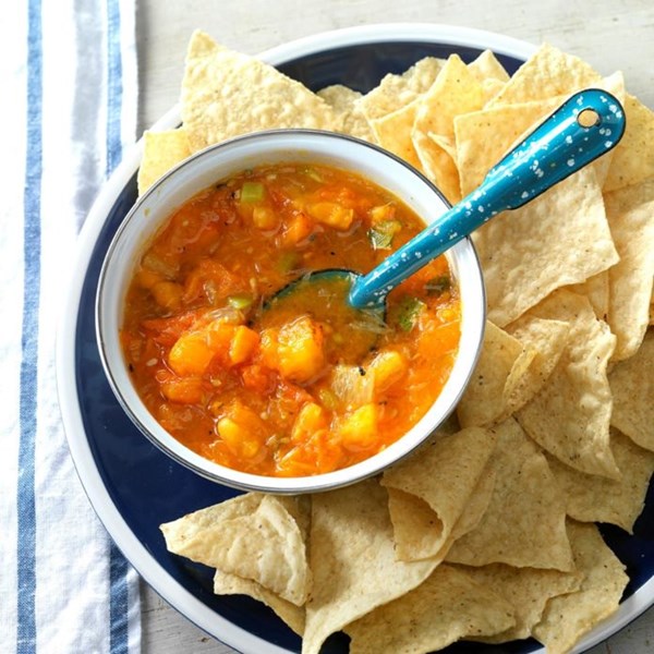 Mojito-style yellow tomato salsa