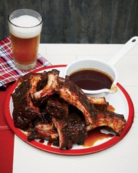 Molasses-smoked baby back ribs
