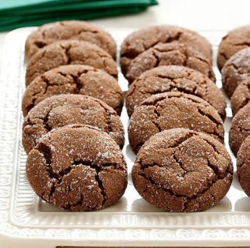 Molasses spice cookies with dark rum glaze