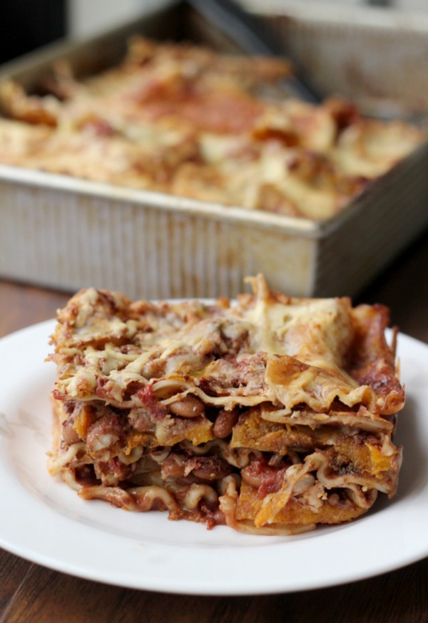 Mole butternut squash lasagna