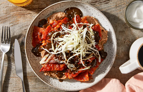Mole caldillo chilaquiles