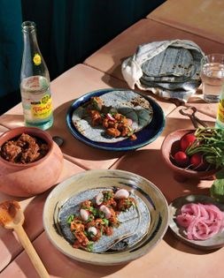 Mole chicken tacos