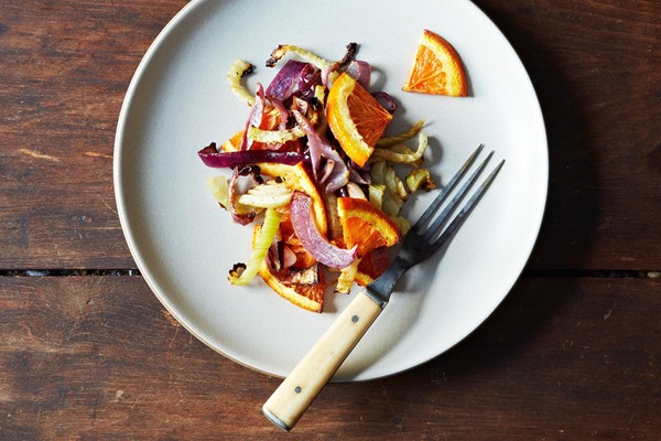 Molly Stevens' roasted fennel, red onion & orange salad