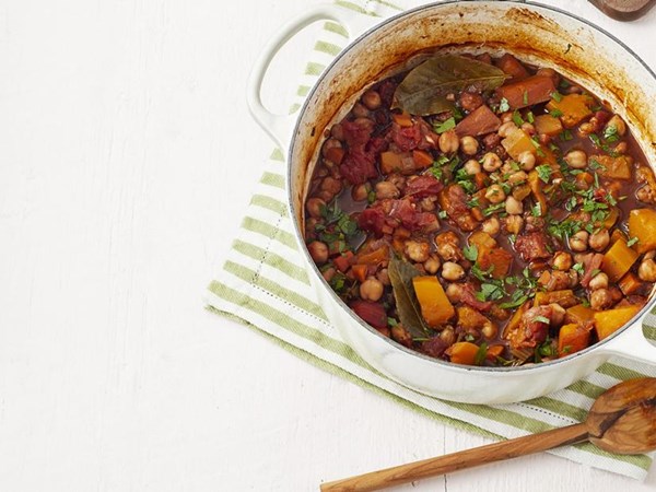 Molly Yeh’s braised chickpeas with squash