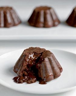 Molten chocolate soufflé and lava cakes