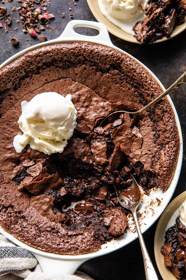 Molten coffee brownie pudding