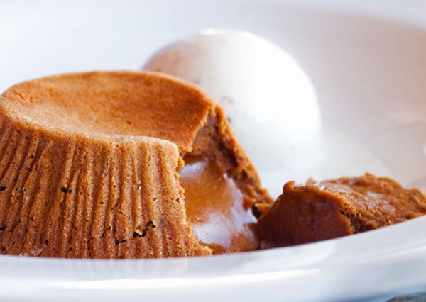 Molten dulce de leche cakes