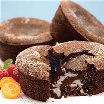 Molten spiced chocolate Cabernet cakes