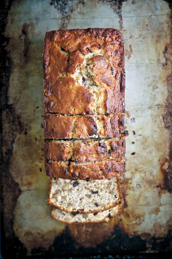 Mommom's chocolate bourbon-spiked banana bread