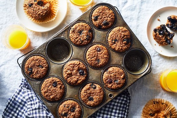 Mom's favorite blueberry-bran muffins
