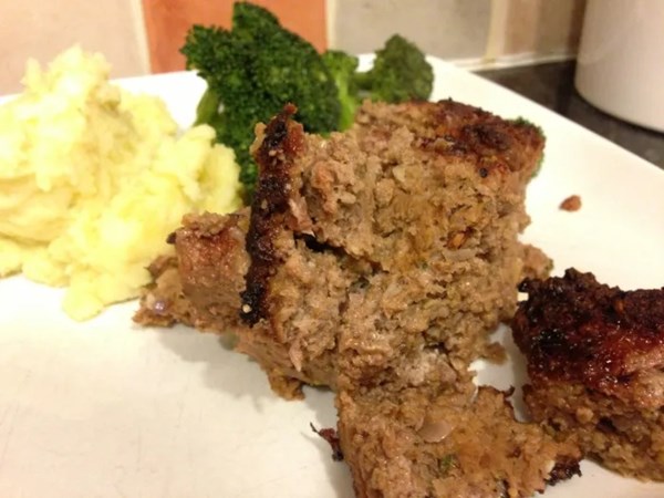 Mom's hockey puck meatloaf