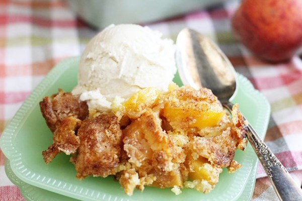 Mom's peach cobbler