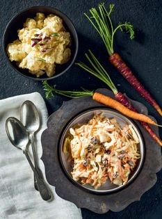 Mom's potato salad and coleslaw