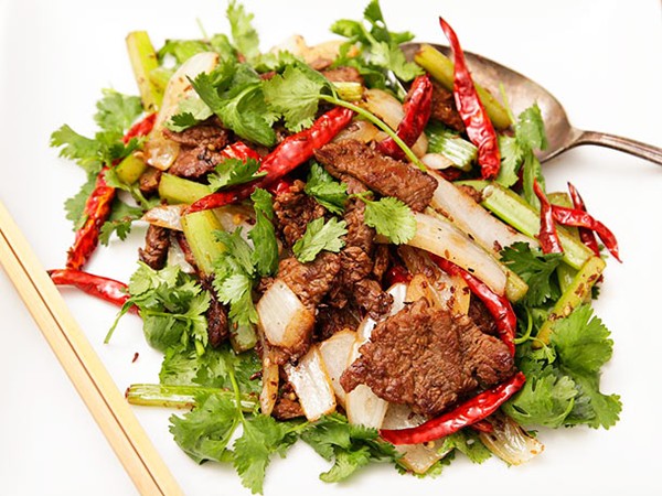 Mongolian stir-fried lamb with cumin