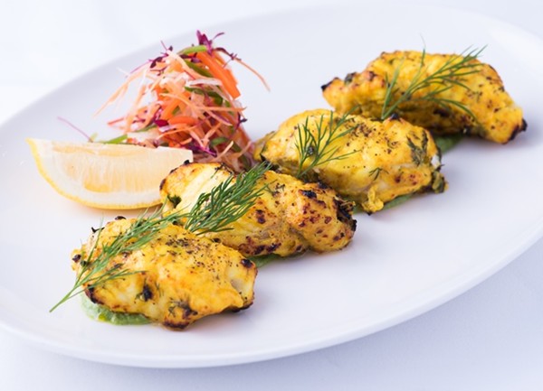 Monkfish kebabs (Ajwaini macchi)
