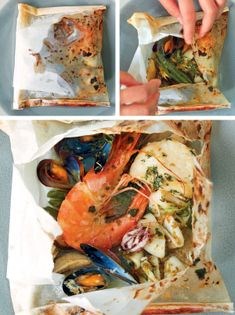 Monkfish, seafood & yuzu kosho cooked en papillote 