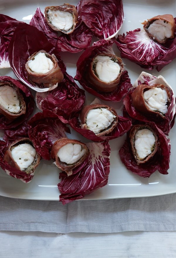 Monkfish wrapped in rosemary, lemon and Parma ham