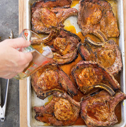 Monroe County-style pork chops