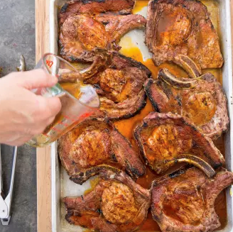 Monroe County-style pork chops