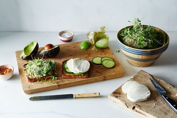 Monster avocado toast sandwich