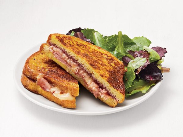 Monte Cristos with baby greens