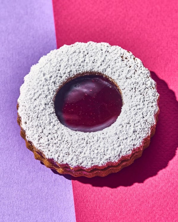 Moravian spiced linzer cookies