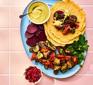Moroccan- style vegetable platter