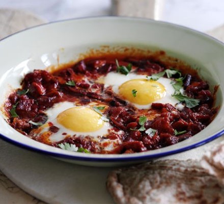 Moroccan baked eggs