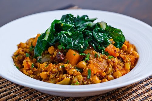 Moroccan butternut squash, chickpea and quinoa tagine