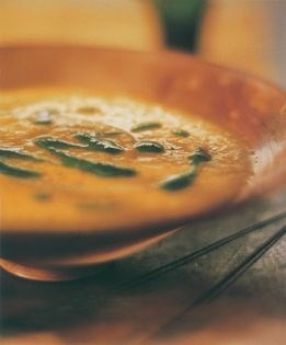 Moroccan carrot soup with chermoula