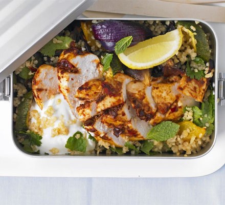 Moroccan chicken and herb salad
