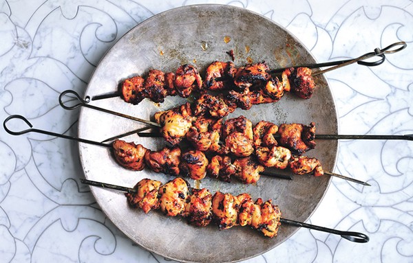Moroccan chicken brochettes