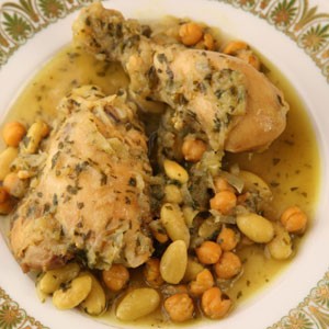 Moroccan chicken stew (Djej kdra touimiya)