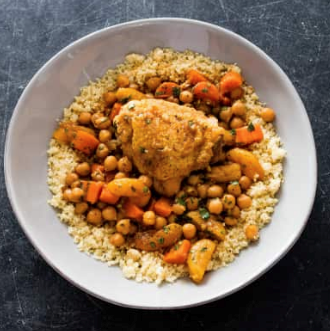 Moroccan chicken with chickpeas and apricots