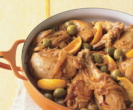 Moroccan chicken with green olives and lemon