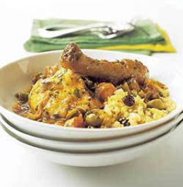 Moroccan chicken with olives and lemon
