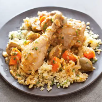 Moroccan chicken with olives and lemon