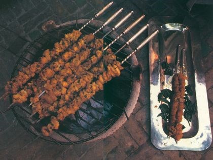 Moroccan fish brochettes