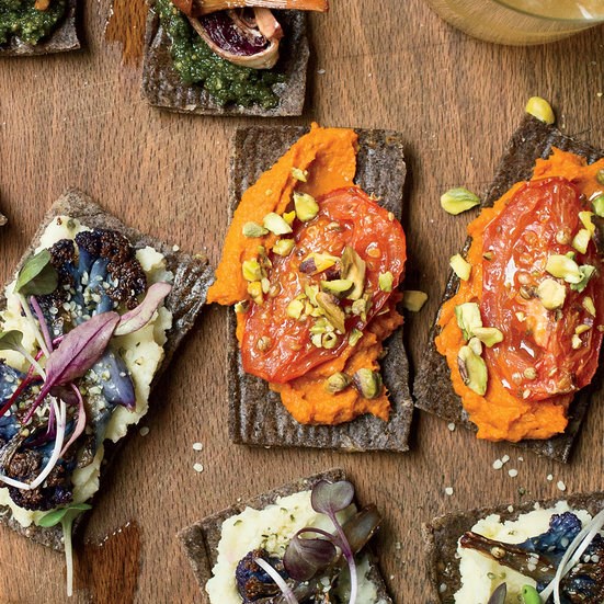 Moroccan flatbreads with roasted tomatoes