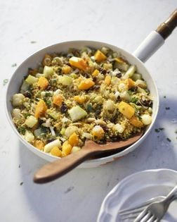 Moroccan freekeh with butternut squash and kohlrabi