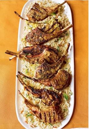Moroccan grilled lamb chops
