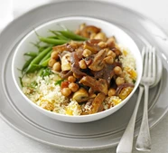 Moroccan-inspired mushrooms with couscous